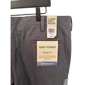 NWT Docker's men's easy gray khaki pants size 44x30